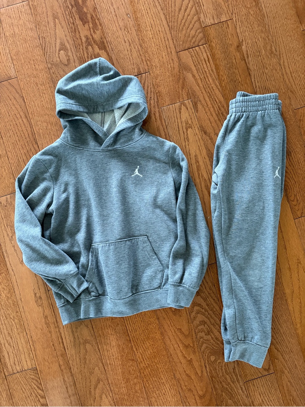 Jordan Kids Grey Hooded Sweatshirt and Joggers Set